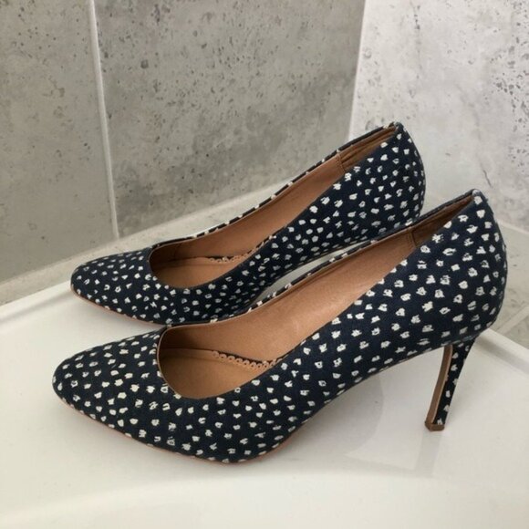 LOFT Women's Denim Speckled Pumps Size 9 - Picture 3 of 16